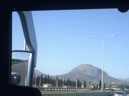 Acrocorinth, from tour bus