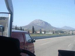 Acrocorinth, from tour bus