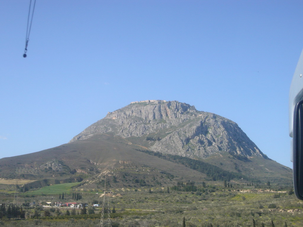 Acrocorinth, from tour bus