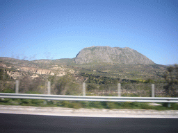 Acrocorinth, from tour bus