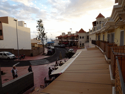 The Calle las Artes street, viewed from the balcony of our apartment at the Beachfront Apartments in Costa Adeje