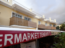 Facade of the Beachfront Apartments in Costa Adeje, viewed from the Calle las Artes street