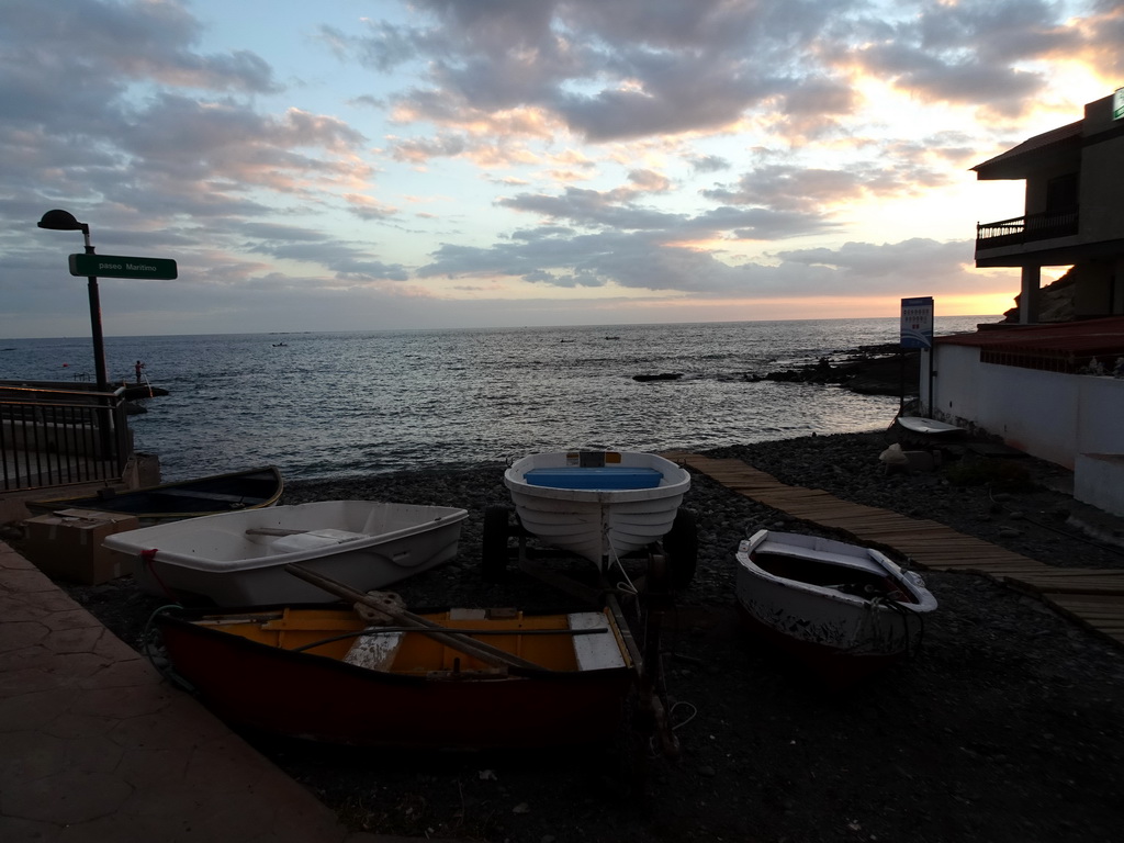 The Playa El Varadero beach, at sunset