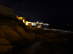 Houses at the Playa La Caleta beach, by night