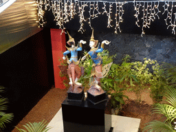 Thai statues at the basement of the Siam Mall, viewed from the ground floor