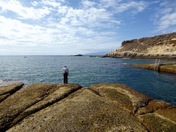 Miaomiao at the Playa La Caleta beach