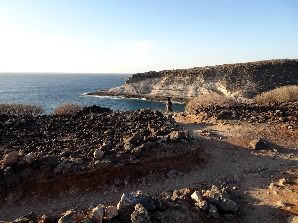 The Playa de los Morteros beach, viewed from the La Cueva hill