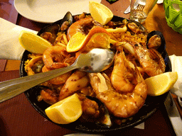 Seafood Paella at the Restaurante El Caldero