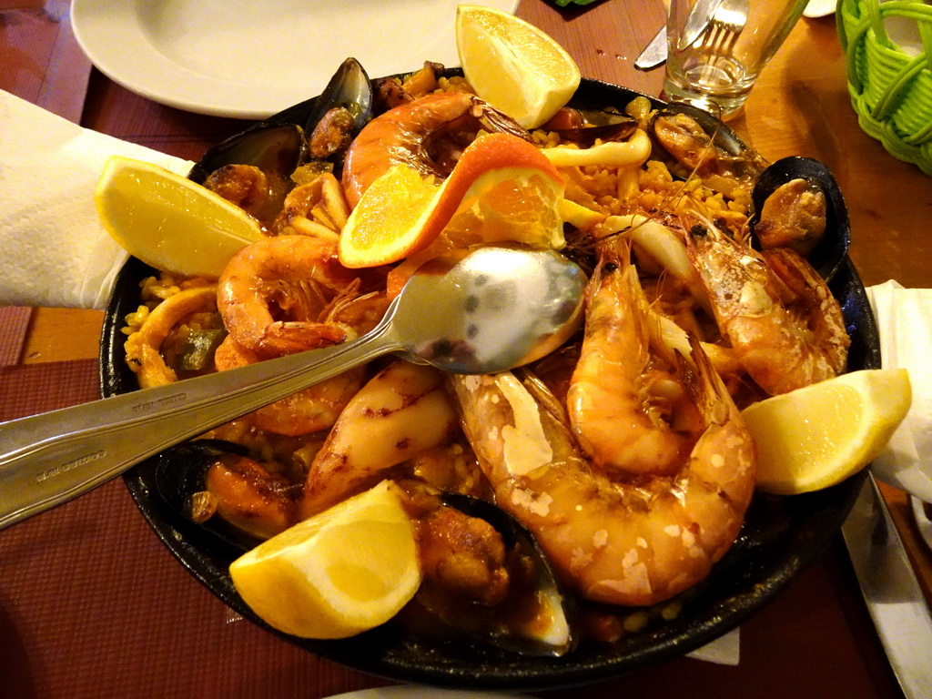 Seafood Paella at the Restaurante El Caldero