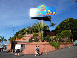 South side of the Siam Park water theme park, viewed from the parking lot