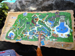 Max with the map of the Siam Park water theme park