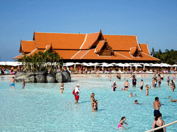 Building with the Beach Club and Sweet Siam restaurants at Siam Beach at the Siam Park water theme park