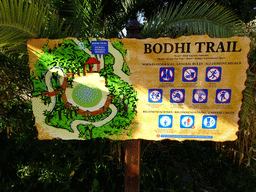 Sign at the Bodhi Trail attraction at the Siam Park water theme park