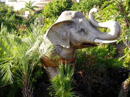 Elephant statue near the Bodhi Trail attraction at the Siam Park water theme park