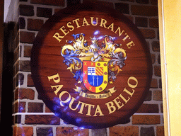 Coat of arms at the Restaurant Paquita Bello
