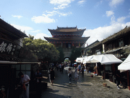 Street and South Gate in the Old Town of Dali