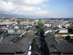 View on the Old Town of Dali and the Three Pagodas, from the Wu Hua Building
