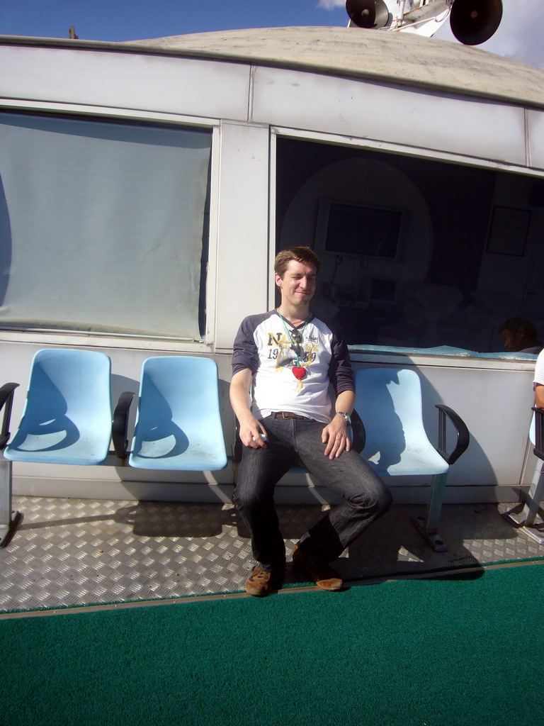 Tim on our boat on Erhai Lake