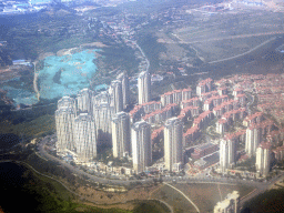 Residential buildings at Xinshui Road, viewed from the airplane from Beijing