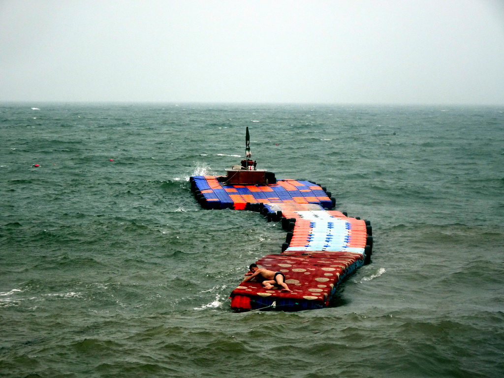 Platform at the beach at Binhai Road