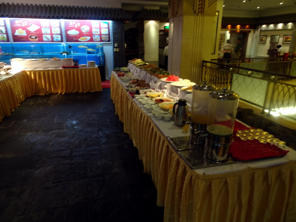 Buffet at the restaurant of the New Sea View International Hotel
