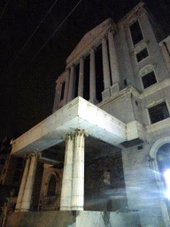 Facade of a European-style building at Fushun Street, by night