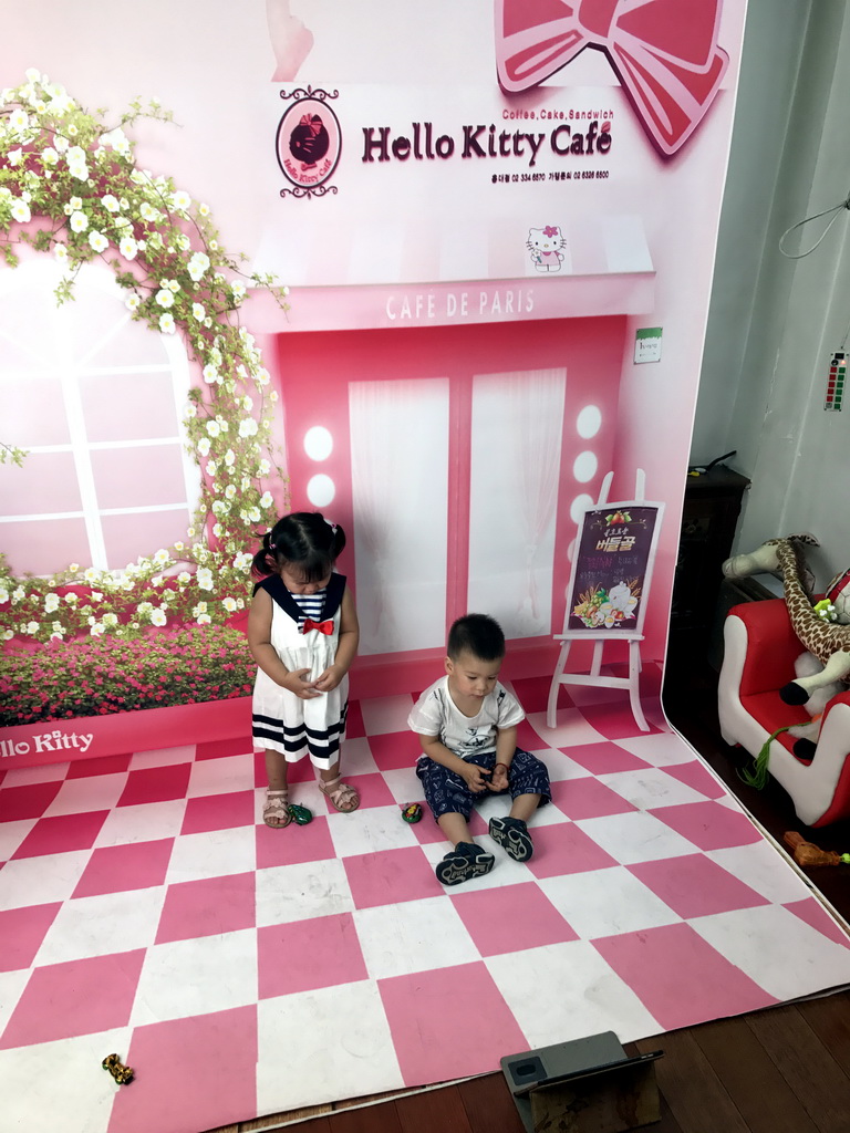 Max and his cousin at the photoshoot shop at Jinma Road