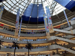 Ceiling and upper floors of the Ansheng Shopping Plaza