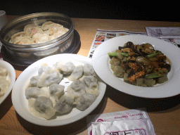 Dumplings at our lunch restaurant at the Ansheng Shopping Plaza