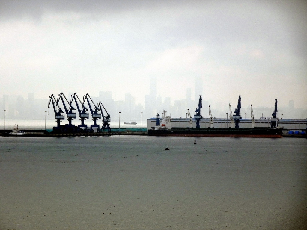 The harbour at Heshang Island, viewed from Binhai Road