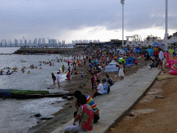 Haijingyuan beach and the harbour at Heshang Island