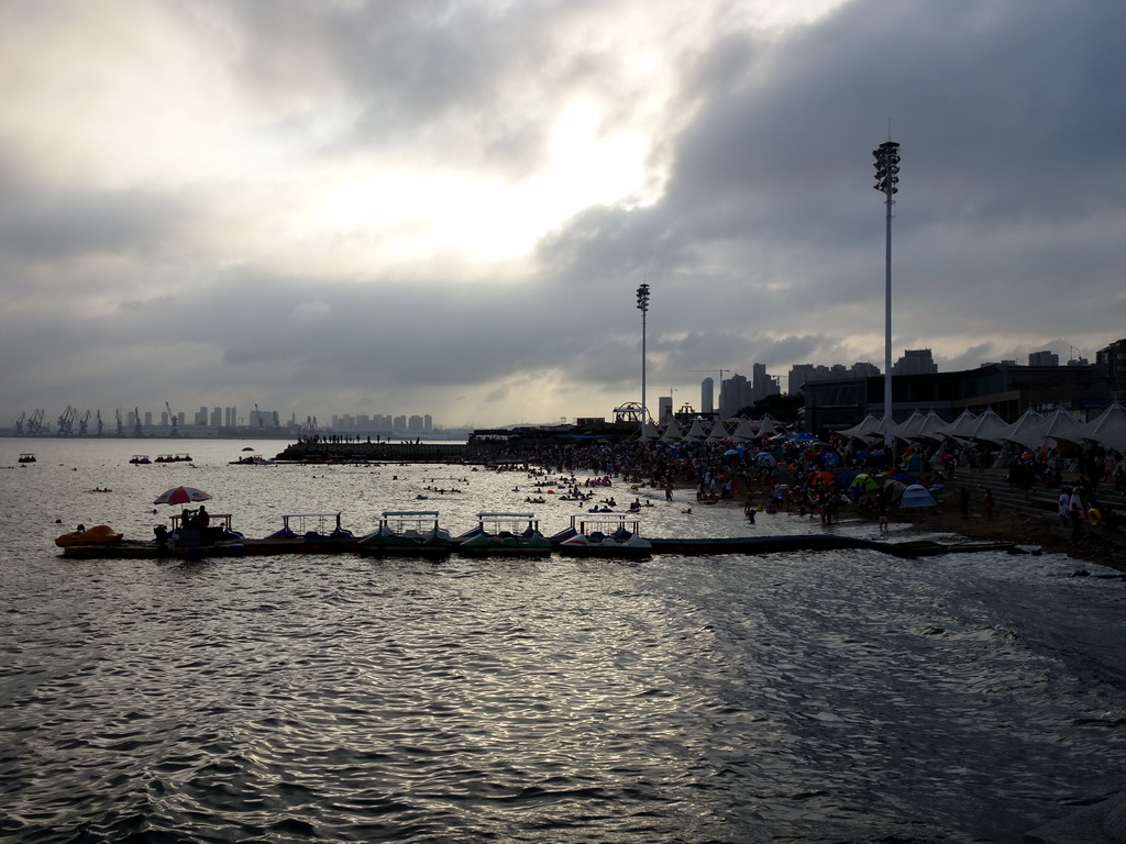 Haijingyuan beach and the harbour at Heshang Island