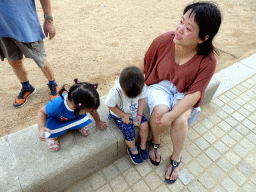 Miaomiao, Max and Max`s cousin at Haijingyuan beach