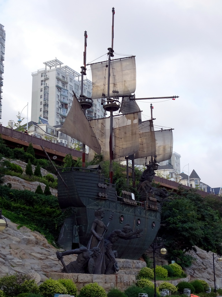 Replica of an old ship at Haijingyuan beach