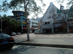Buildings at the Liaohe West Road, viewed from the taxi