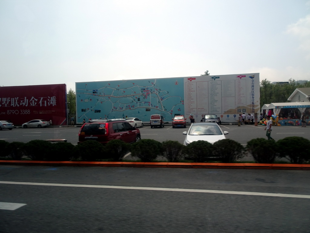 Map of the China Jinshitan area at Jinshi Road, viewed from the taxi