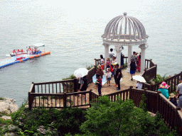 Pavilion and pier at the Dalian Jinshitan Coastal National Geopark