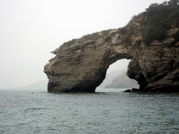 Rock gate at the Dalian Jinshitan Coastal National Geopark, viewed from the ferry