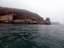 Rock at the Dalian Jinshitan Coastal National Geopark, viewed from the ferry