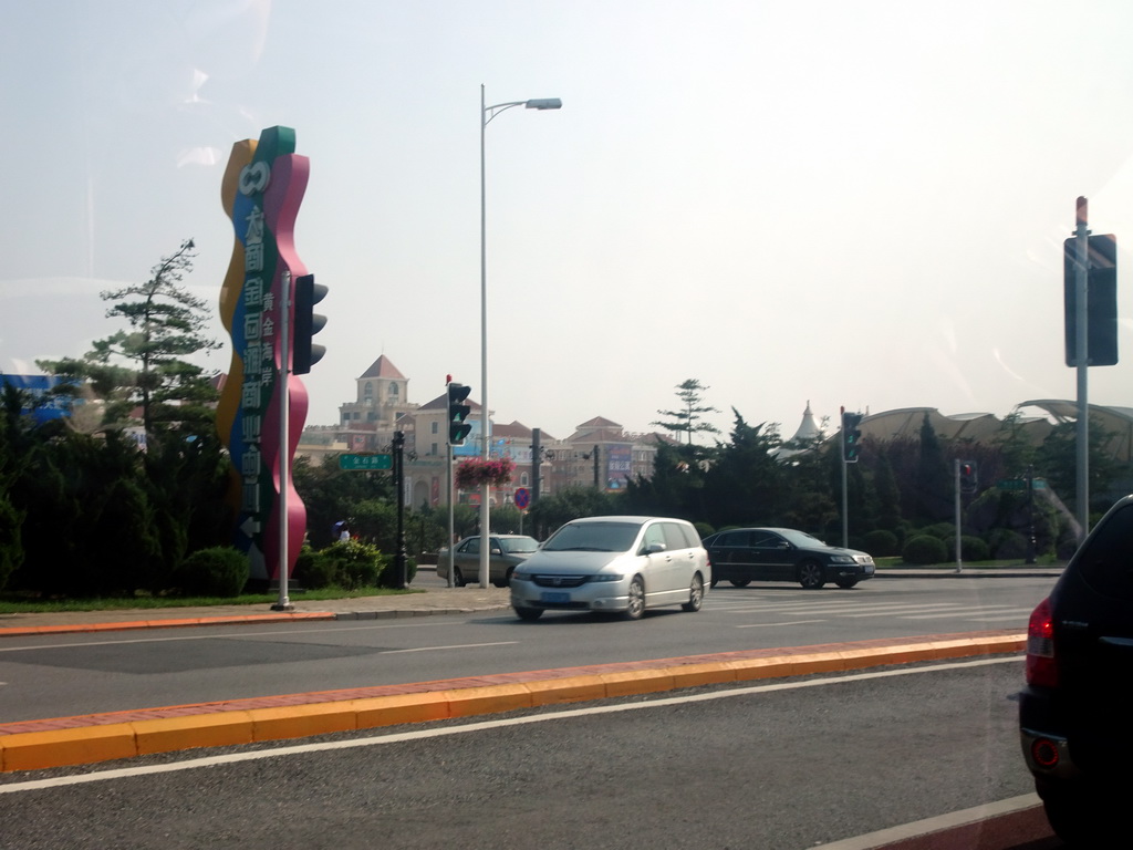 Buildings at Jinshi Road, viewed from the taxi