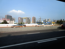 IKEA store at Qunli Street, viewed from the taxi at Dongbei Road