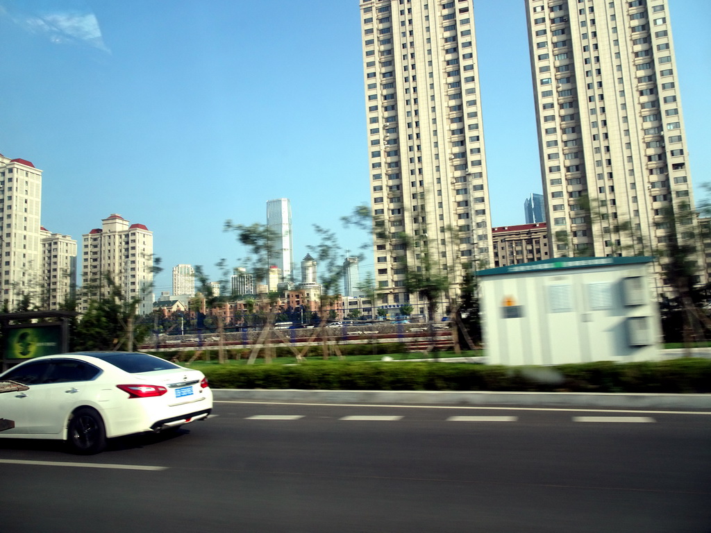 Skyscrapers at Shugang Road, viewed from the taxi