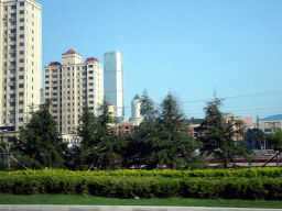 Skyscrapers at Shugang Road, viewed from the taxi