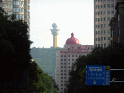 Tower with ball on top, viewed from the taxi at Wuwu Street