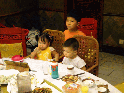 Max, his cousin and a friend at the Daqinghua Dumplings restaurant at Wuwu Street