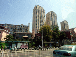 Buildings at Jiefang Road, viewed from the taxi