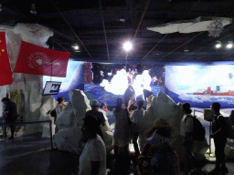 Interior of the lobby of the Pole Aquarium at the Dalian Laohutan Ocean Park