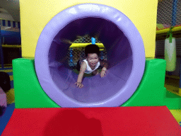 Max in the playground at the Pole Aquarium at the Dalian Laohutan Ocean Park