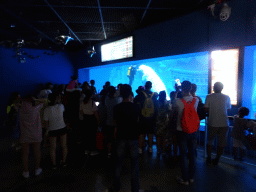 Beluga Whale and diver at the Pole Aquarium at the Dalian Laohutan Ocean Park