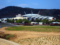 The Pole Aquarium at the Dalian Laohutan Ocean Park, viewed from the western side of the park